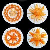 Cách trình bày đĩa hoa quả đơn giản: 1 quả quýt hơn 30 kiểu trang trí