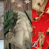 Cách làm đồ trang trí Noel: Giáng Sinh cực chất chỉ với vải bố vụn!